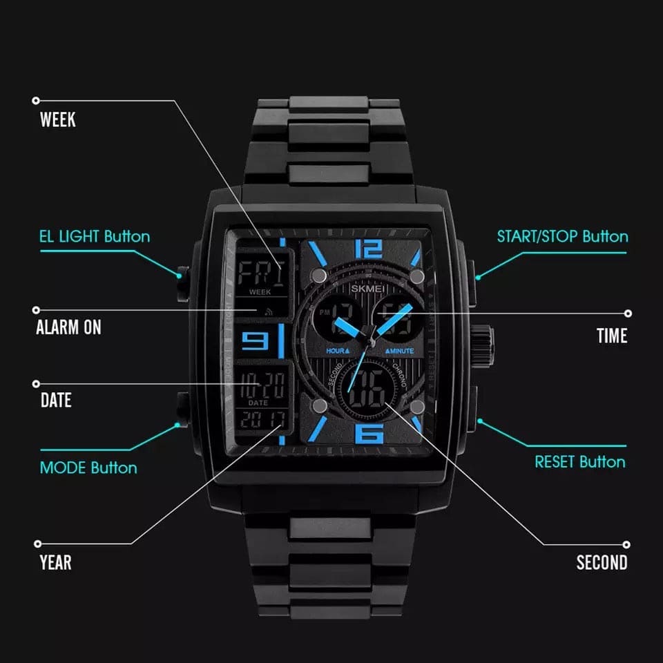 Military Sports Electronic Watch, Men's Digital Watch, Analog Digital LED 50M Waterproof Watches for Men Military Sports Electronic Watch, Men's Digital Watch, Analog Digital LED 50M Waterproof Watches for Men
